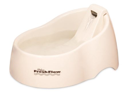 PETMATE - Deluxe Fresh Flow Pet Fountain Bleached Linen - 108 oz. Cheap