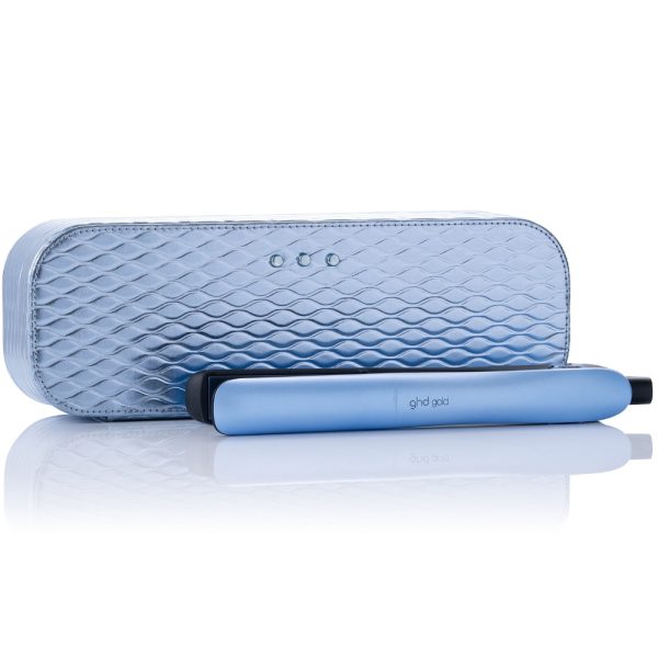 ghd Limited Edition Gold Professional Advanced Hair Straightener Styler Icy Blue Gift Set on Sale