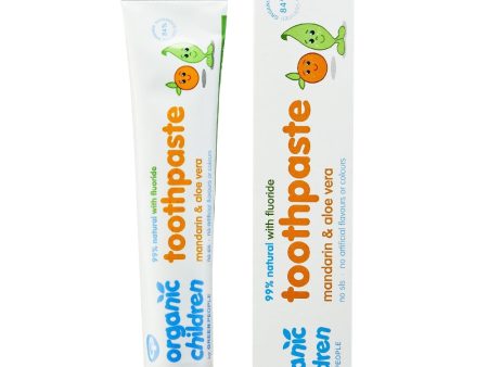 Green People Organic Children s Fluoride Toothpaste Mandarin & Aloe Vera 50ml Fashion