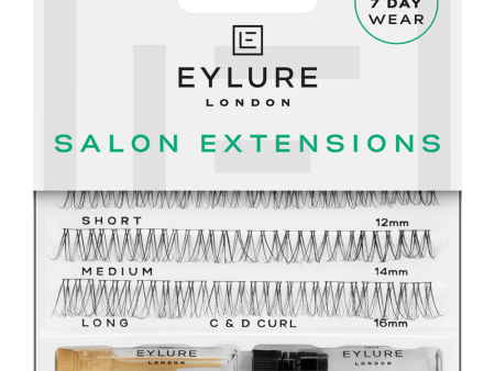 Eylure Salon Extensions Individual Lashes C & D Curl Black Hot on Sale