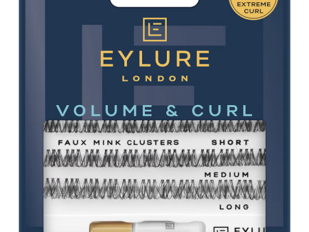 Eylure Extreme Volume & Curl Individual Assorted Length Faux Mink Lash Clusters Black x36 For Sale