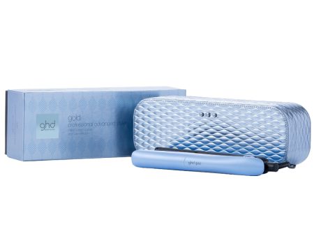 ghd Limited Edition Gold Professional Advanced Hair Straightener Styler Icy Blue Gift Set on Sale