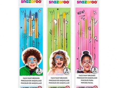 Snazaroo Face Painting Brushes Pack of 3 Online Sale