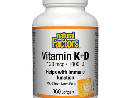 Vitamin K 120 mcg & Vitamin D 1000 IU (360 Softgels) Cheap