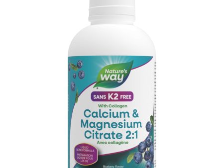 Calcium & Magnesium Citrate w  Collagen (K2 Free, Blueberry) Sale