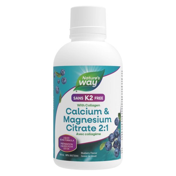 Calcium & Magnesium Citrate w  Collagen (K2 Free, Blueberry) Sale